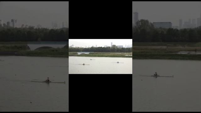 Момент взрыва БПЛА в Москве попал на трансляцию Чемпионата России по гребле