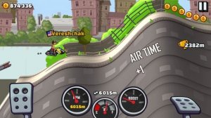 Hill Climb Racing 2 - Broken Skiing on a Snowmobile in City New Record