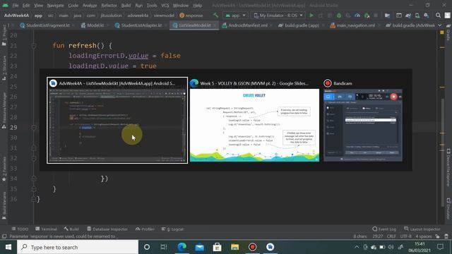 Week 5 - Volley Gson - MVVM part 2 смотреть онлайн