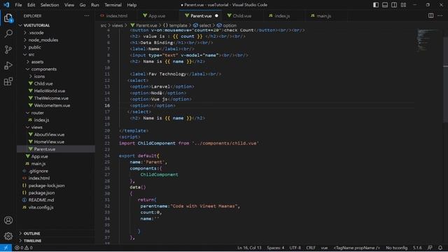 Part-10 | step by step learn vue js 3 from beginner to advance in hindi | Data Binding