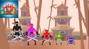 ninja finger family nursery  rhymes