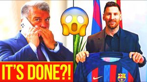 OMG! MESSI SIGNS FOR BARCELONA AFTER LAPORTA'S SORRY CALL?! Champions League draw results!