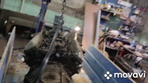 ремонт газ 53. разбор. снимаем двигатель.