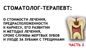Стоматолог-терапевт: все о лечении зубов. Часть 2.