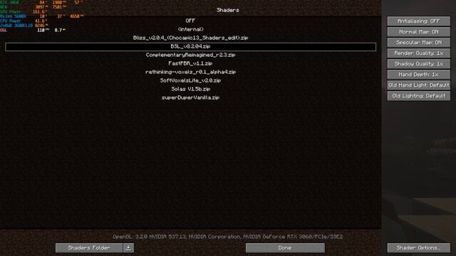 RTX 3060 + Ryzen 5 5600X | Minecraft 1.20.1 | Shaders FPS Test | 1440p