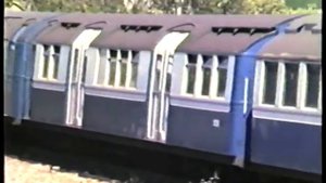 British Rail Network SouthEast-Ex London Underground Standard Stock on the Isle of Wight 1988