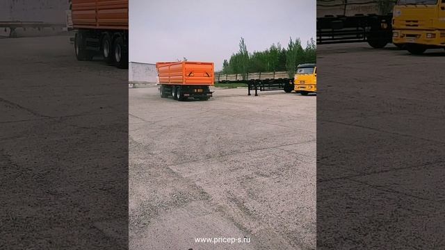 самосвальный прицеп ЗЕРНОВОЗ трехосный пневмо на Казахстан