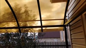 Навес для двора частного дома / Canopy for the yard of a private house