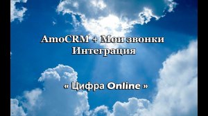 Интеграция AmoCRM с сервисом Мои звонки.