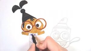 How to color Mona & Sketch - from BabyTV, Relaxing Coloring video for you and your kids, Enjoy