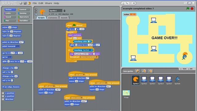 Set start point in Scratch смотреть онлайн