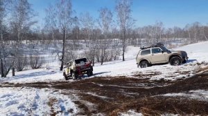 Lada bronto и нива клуб, покатушки по снегу часть 1