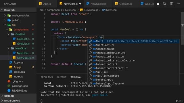 Events Handling in REACT JS