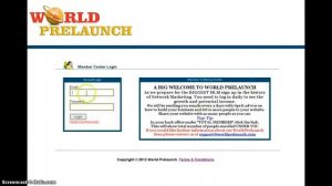 World Prelaunch-Регистрация в новом проекте 2013г