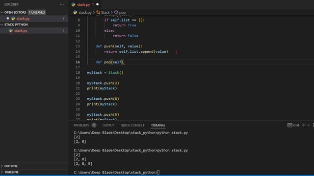 Stack implementation in Python | Data Structures and Algorithms | Sinhala