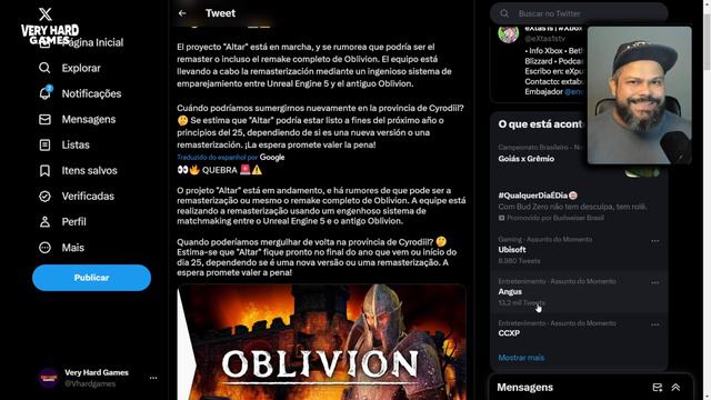 The Elder Scrolls IV Oblivion Remake na Unreal Engine 5 a caminho? entenda!