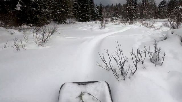 Как едет мототолкач в пухляк? НИКАК! Сделал угольник, чищу УЖД. смотреть онлайн