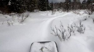 Как едет мототолкач в пухляк? НИКАК! Сделал угольник, чищу УЖД.