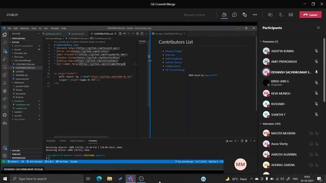 Git Commit Merge | Sigma Xi VIT X Hacktober Fest 2021 смотреть онлайн