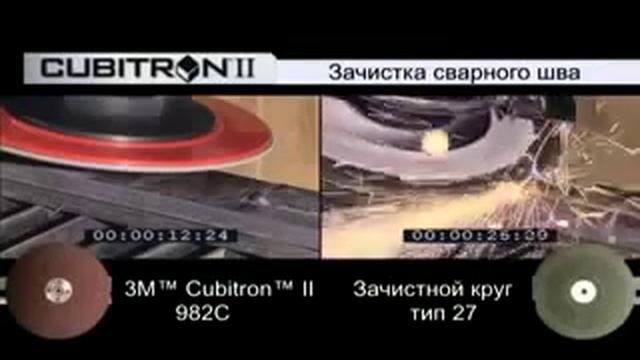 Шлифовальный круг 3М™ Cubitron™ II против зачистного круга