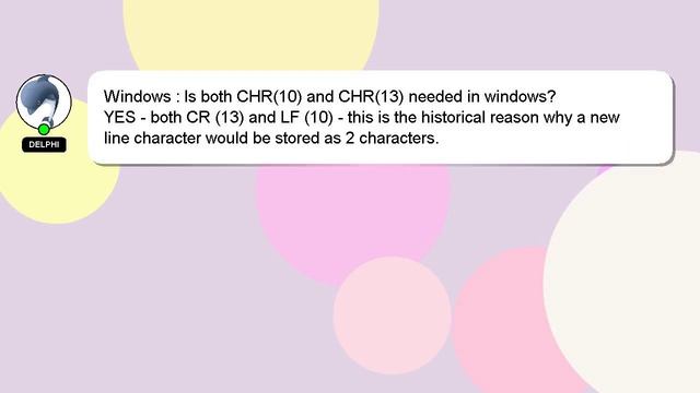Windows : Is both CHR(10) and CHR(13) needed in windows? смотреть онлайн
