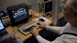 Демонстрация игры "Лестница" для ПЭВМ "Микроша" на CC2021