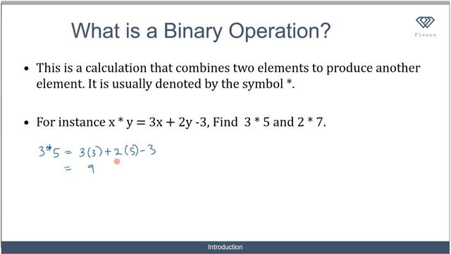 1 Introduction to Binary Operations