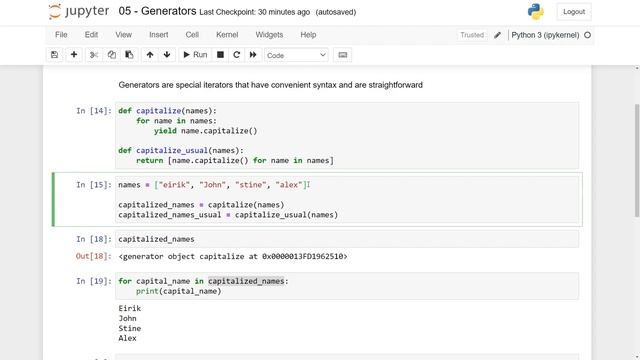 Generators - Intermediate Python 05 смотреть онлайн