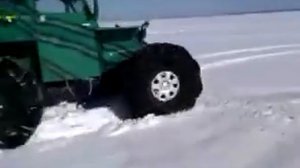 Самодельный пневмоход по наледи