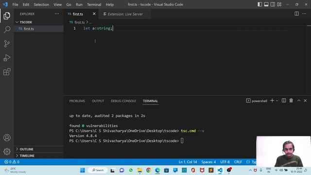 TypeScript in Kannada| What is TypeScript?| Why we use ? |How to install  TypeScript Compiler