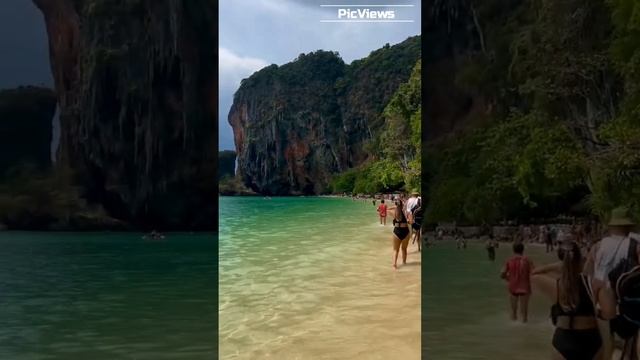 Остров Краби в Таиланде. Пляж Railay. Сезон в Таиланде зимой. Таиланд сегодня. Погода море и пляж
