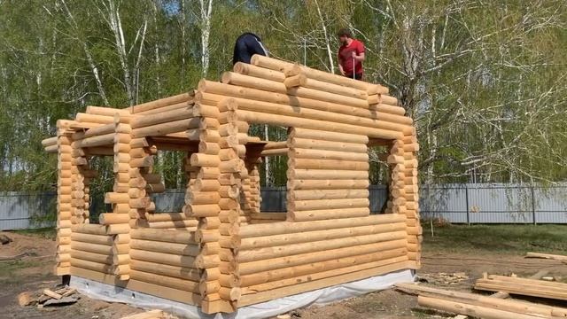 Проекты недорогих беседок из бревна. От производителя в Омске смотреть онлайн