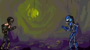 SCORPION VS CYBER SUB-ZERO (MORTAL KOMBAT)