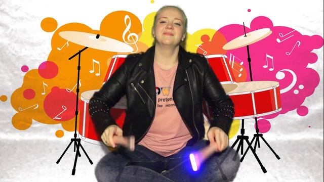 Игра с ритмом электронными воздушными барабанными палочками? смотреть онлайн