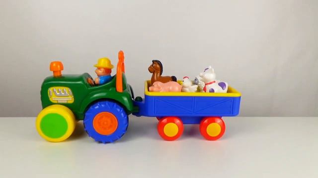 Развивающая игрушка Трактор с трейлером, Распаковка с Егоркой, Как говорят животные смотреть онлайн