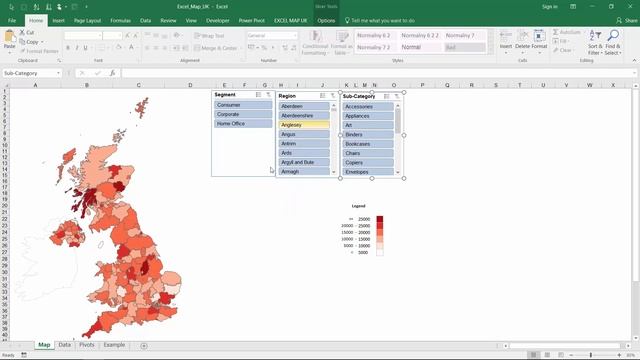 Excel Map UK – How to create an interactive Excel dashboard with slicers? смотреть онлайн