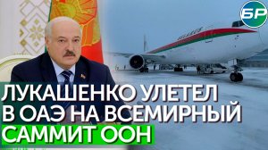 Саммит по борьбе с изменением климата: Президент Беларуси отправился с рабочим визитом в ОАЭ