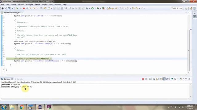 How to use at methods of YearMonth Class? | Java 8 Date and Time смотреть онлайн