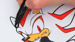 Coloring Shadow Sonic The Hedgehog Sega Coloring Page Prismacolor Markers | KiMMi THE CLOWN