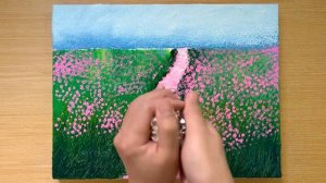 Как нарисовать розовое поле...