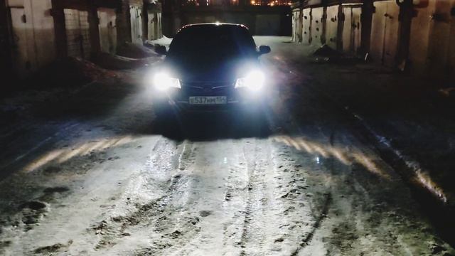 Образец работы би-лэд линз в фарах Honda accord 7. смотреть онлайн