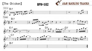 The Chicken - Backing track With Score Band Recording Jazz Standard BPM102