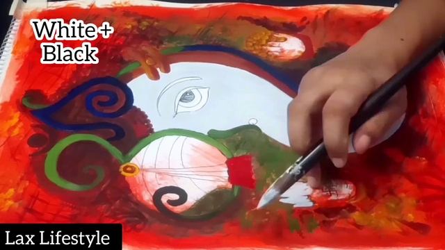 Lord Ganesha Abstract Painting || Modern Art || Acrylic Painting Timelapse || Lax Lifestyle ❤ смотреть онлайн
