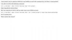 Unix & Linux: upload ssh key on github from command line