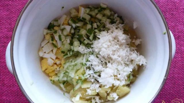 Окрошка с грибами