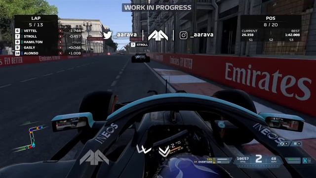 F1 2021 Gameplay Baku - Last to First Challenge Azerbaijan Grand Prix