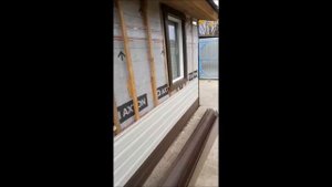 Установка околооконной планки, Сайдинг