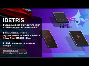 IDETRIS - Мультиформатные (до 10 идентификаторов) считыватели RFID карт | OSDP2.2 | Мобильный доступ