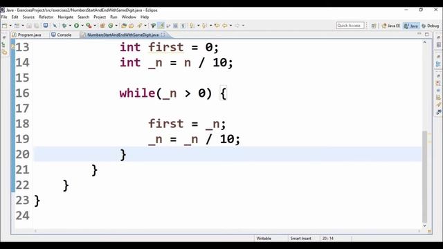 numbers start and end with same digit in java смотреть онлайн