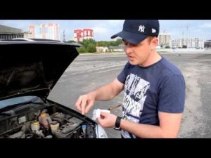 Проверка уровня масла в двигателе